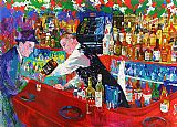 Leroy Neiman Frank at Rao's painting
